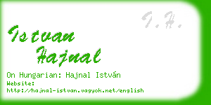 istvan hajnal business card