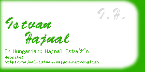 istvan hajnal business card